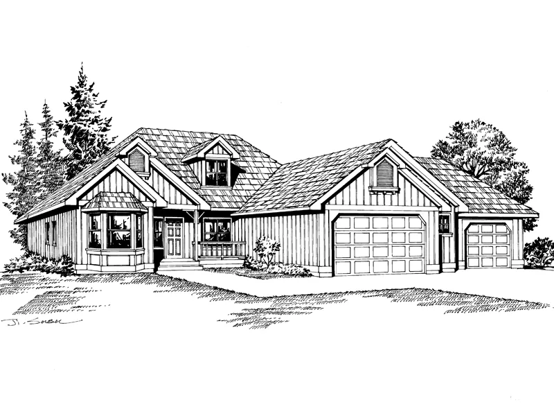 Great Home Design With Front Loading Garage