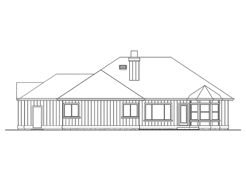 Country House Plan Rear Elevation - Whispering Pine Traditional 071D-0219 - Shop House Plans and More
