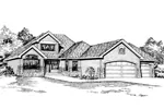 Traditional House Plan Front Image of House - Jade Forest Country Ranch Home 071D-0220 - Search House Plans and More