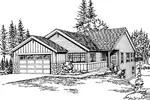 Ranch House Plan Front Image of House - Ridgepoint Rustic Ranch Home 071D-0224 - Shop House Plans and More