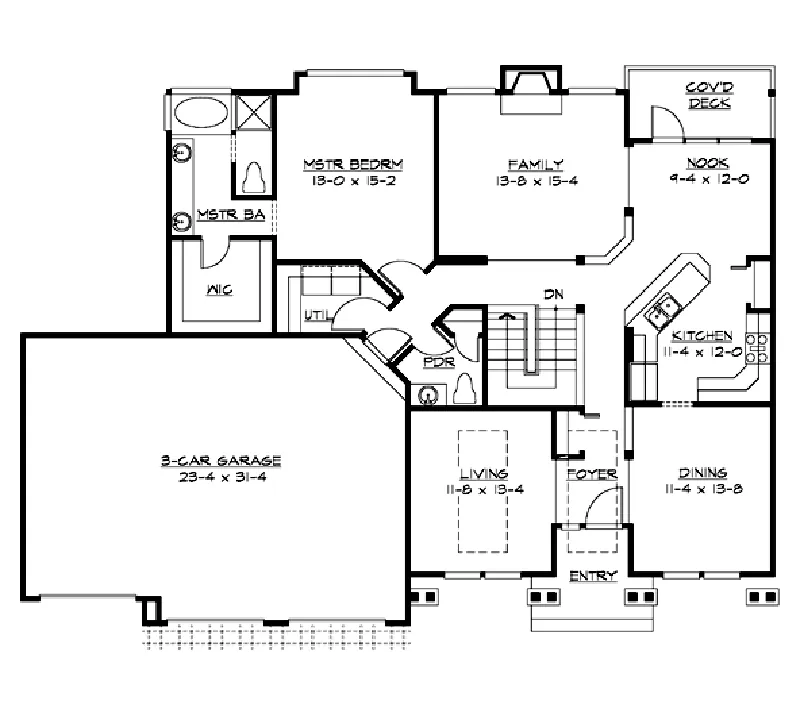 Craftsman House Plan First Floor - Twingate Craftsman Home 071D-0229 - Shop House Plans and More