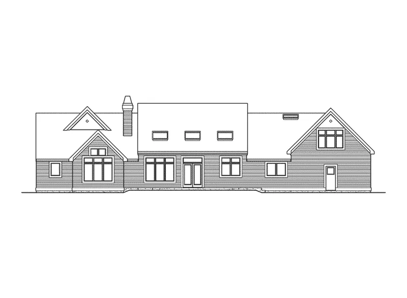 Country House Plan Rear Elevation - Manlyn Craftsman Home 071D-0232 - Shop House Plans and More