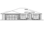 Shingle House Plan Front Elevation - Mabel Place Luxury Ranch Home 071D-0233 - Shop House Plans and More