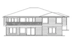 Shingle House Plan Rear Elevation - Mabel Place Luxury Ranch Home 071D-0233 - Shop House Plans and More