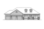 Ranch House Plan Front Elevation - Fischer Craftsman Style Home 071D-0234 - Search House Plans and More