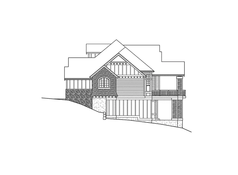 Ranch House Plan Right Elevation - Munhall Mill Craftsman Home 071D-0238 - Shop House Plans and More