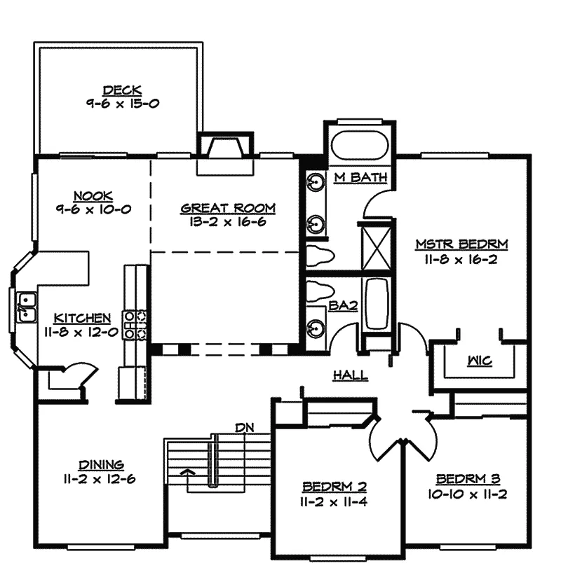 Traditional House Plan Second Floor - Salem Hill Split-Level Home 071D-0241 - Shop House Plans and More