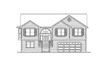 Traditional House Plan Front Elevation - Salem Hill Split-Level Home 071D-0241 - Shop House Plans and More