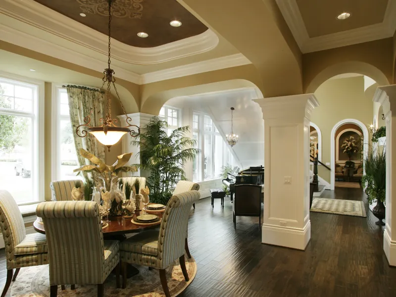 Traditional House Plan Dining Room Photo 02 - Parktowne Luxury Home 071S-0002 - Shop House Plans and More
