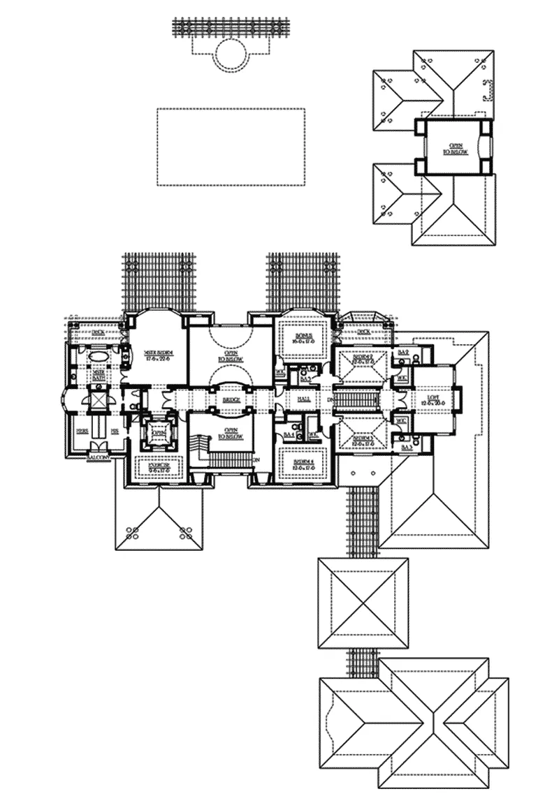 Traditional House Plan Second Floor - Parktowne Luxury Home 071S-0002 - Shop House Plans and More