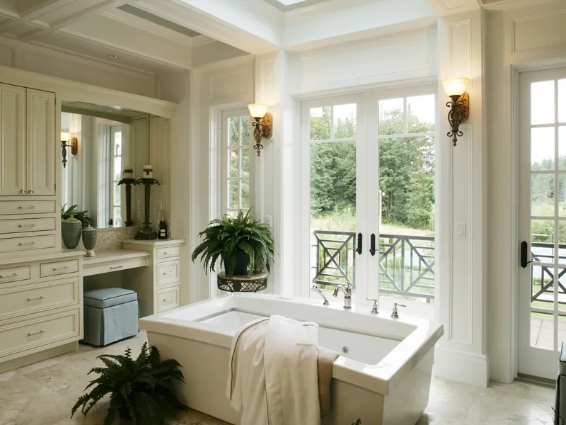 Traditional House Plan Master Bathroom Photo 01 - Parktowne Luxury Home 071S-0002 - Shop House Plans and More