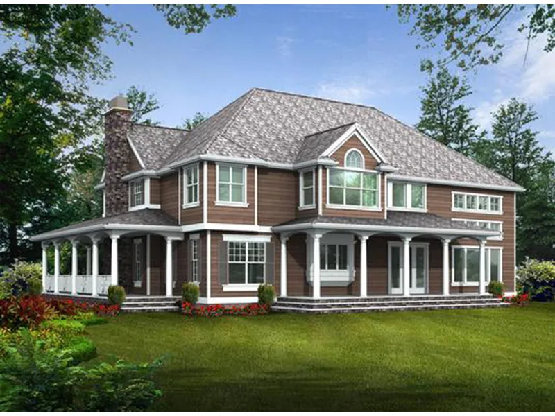Farmhouse Plan Rear Photo 01 - Shelley Place Country Farmhouse 071S-0030 - Shop House Plans and More
