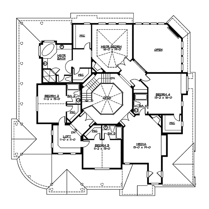 Southern House Plan Second Floor - Southern Country House - Shop House Plans and More