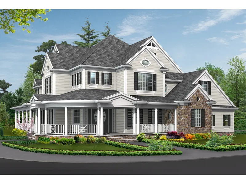 Southern House Plan Front Image - Southern Country House - Shop House Plans and More