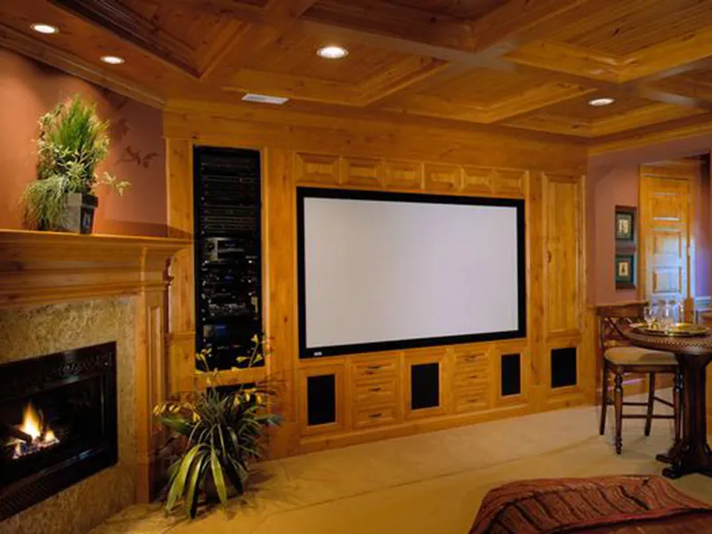 Southern House Plan Theater Room Photo 01 - Southern Country House - Shop House Plans and More