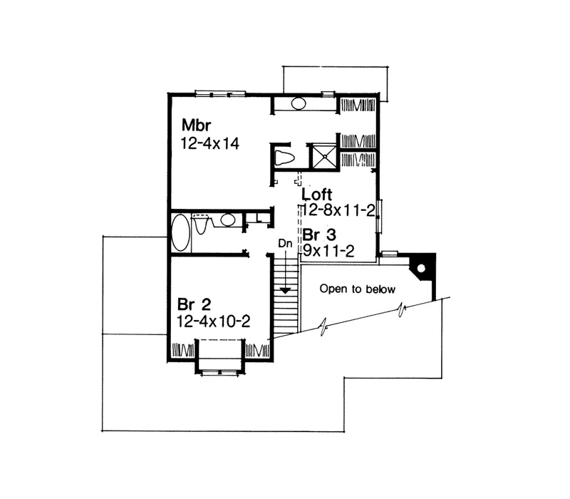 Country House Plan Second Floor - Andres Trail Contemporary Home 072D-0020 - Search House Plans and More