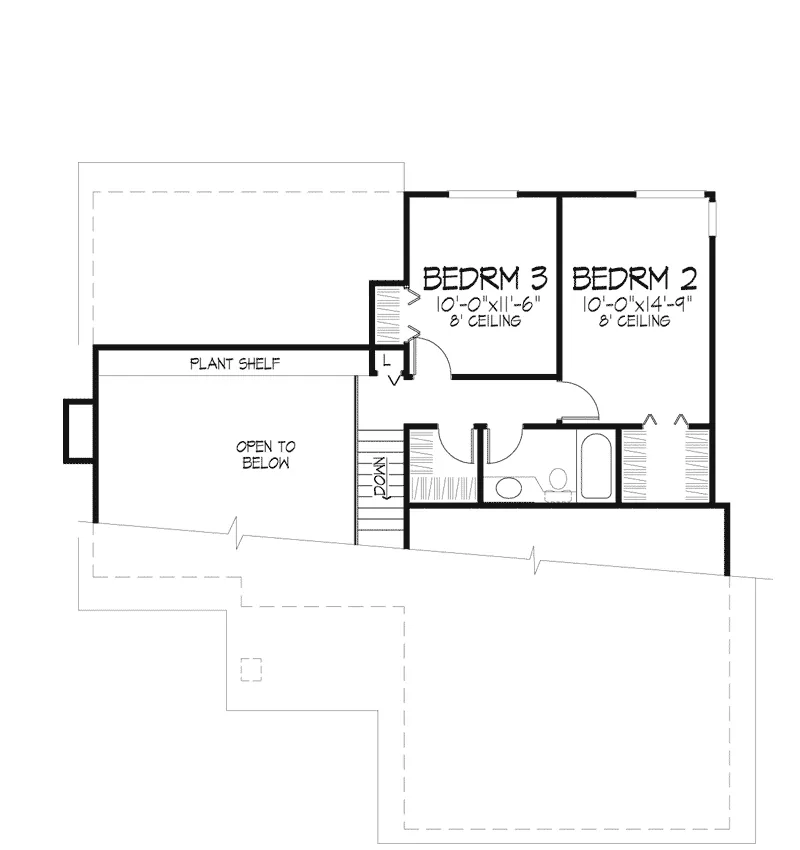 Contemporary House Plan Second Floor - Mallard Peak Rustic Home 072D-0021 - Shop House Plans and More