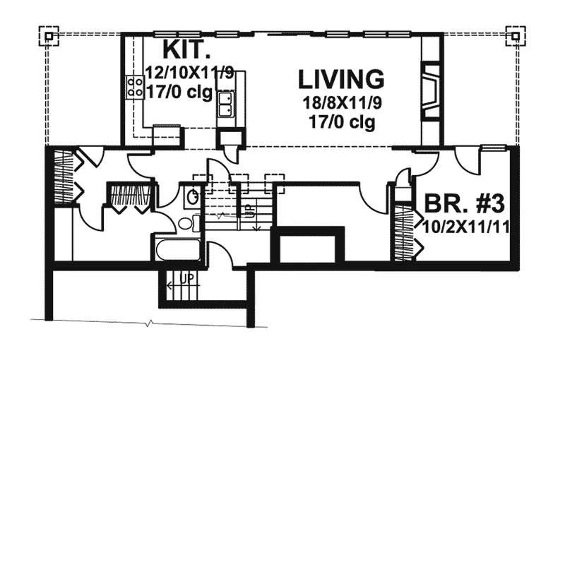 Country House Plan Lower Level Floor - Fiddlecreek Vacation Home 072D-0063 - Search House Plans and More