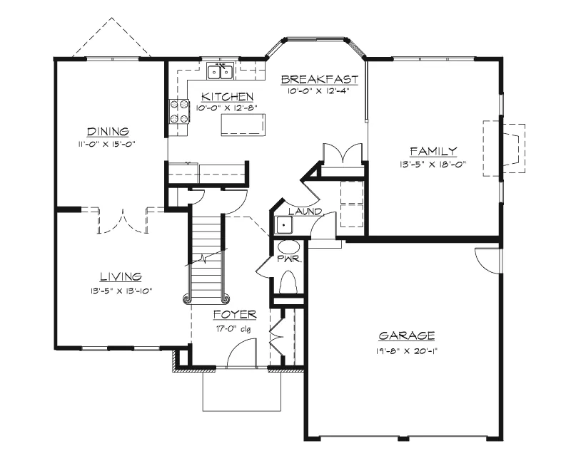 Traditional House Plan First Floor - Columbard European Style Home 072D-0093 - Search House Plans and More