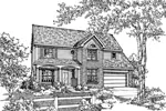 Country House Plan Front of Home - Rosewood Terrace Two-Story Home 072D-0116 - Shop House Plans and More
