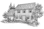 Colonial House Plan Front of Home - Callan Early American Home 072D-0117 - Search House Plans and More