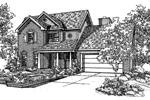 Traditional House Plan Front of Home - Fendler Pass Southern Home 072D-0130 - Search House Plans and More