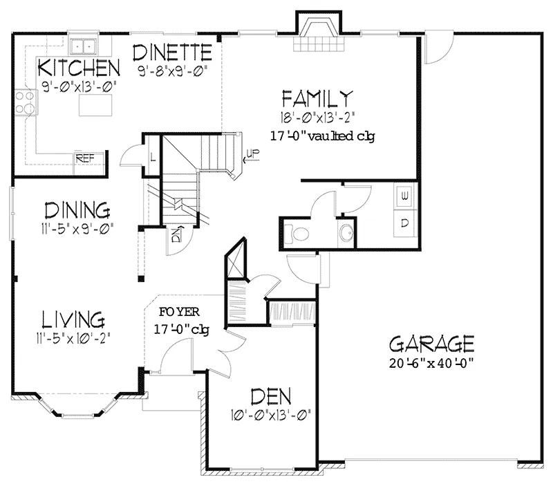 Traditional House Plan First Floor - Bradbury Hill Traditional Home 072D-0132 - Search House Plans and More