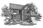 Traditional House Plan Front of Home - Bradbury Hill Traditional Home 072D-0132 - Search House Plans and More