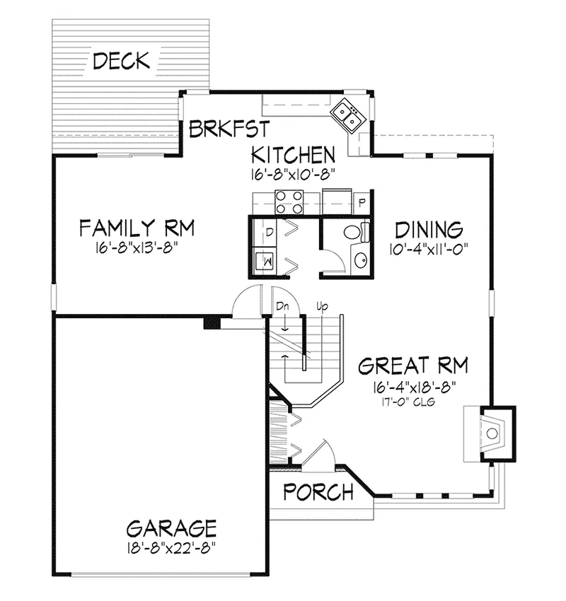 Modern House Plan First Floor - Matson Southern Home 072D-0153 - Shop House Plans and More