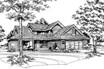 Modern House Plan Front of Home - Rosebud Orchard Country Home 072D-0154 - Shop House Plans and More