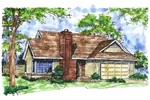 Ranch House Plan Front of Home - Woodworth Ranch Home 072D-0156 - Shop House Plans and More