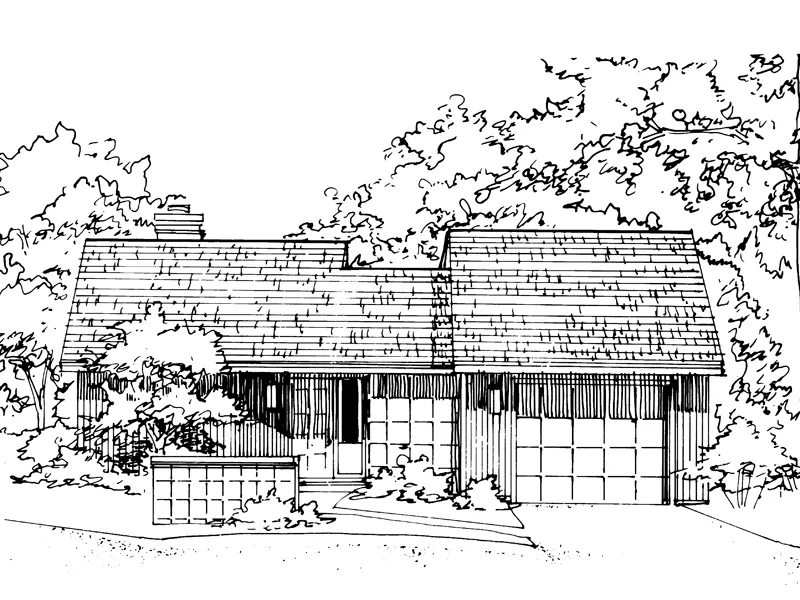 Traditional House Plan Front of Home - Wingfield Ranch Home 072D-0171 - Shop House Plans and More