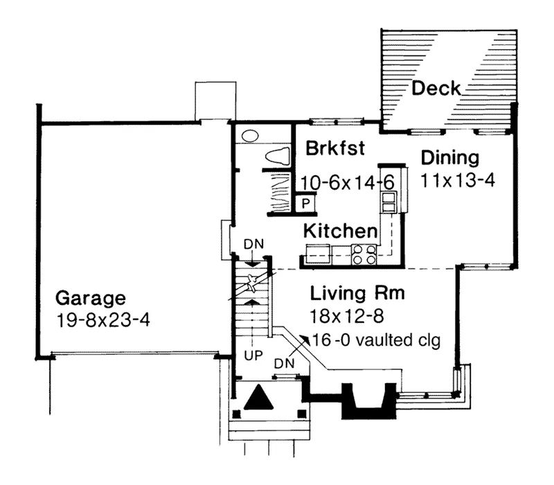 Contemporary House Plan First Floor - Donelson Point Traditional Home 072D-0176 - Search House Plans and More