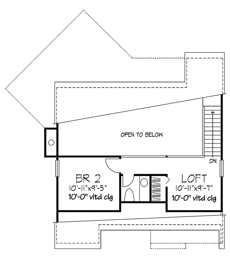 A-Frame House Plan Second Floor - Snowmass Ridge A-Frame Home 072D-0187 - Shop House Plans and More