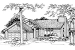 Country House Plan Front of Home - Jaylen Traditional Home 072D-0195 - Search House Plans and More