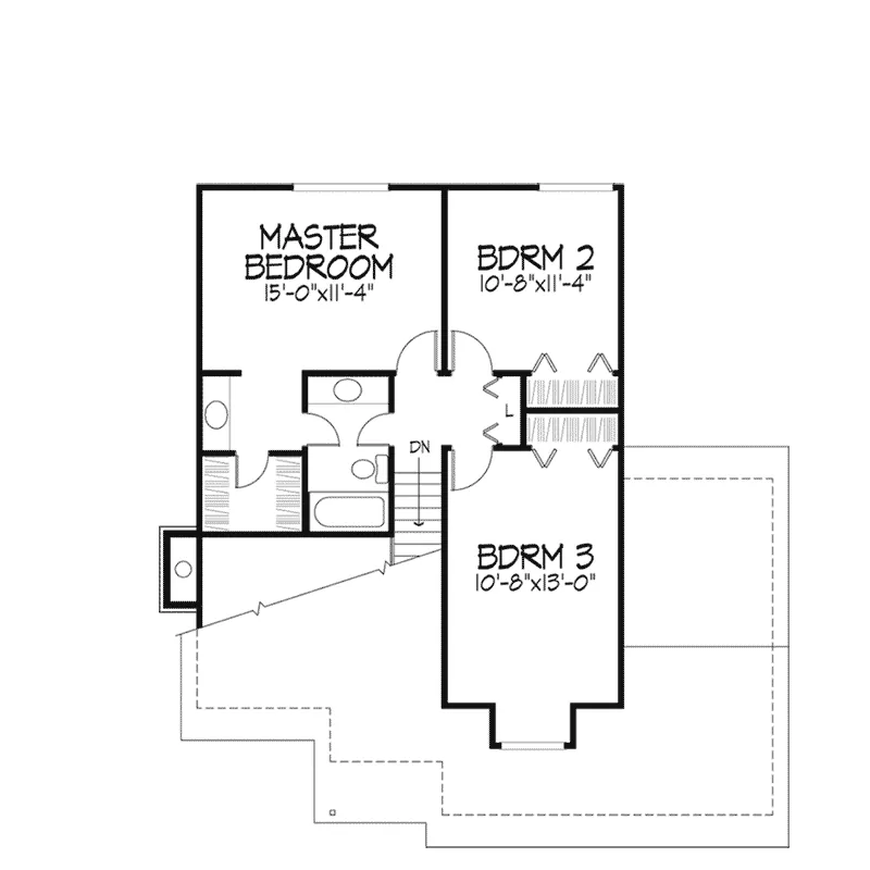 Contemporary House Plan Second Floor - Theodore Place Traditional Home 072D-0223 - Shop House Plans and More