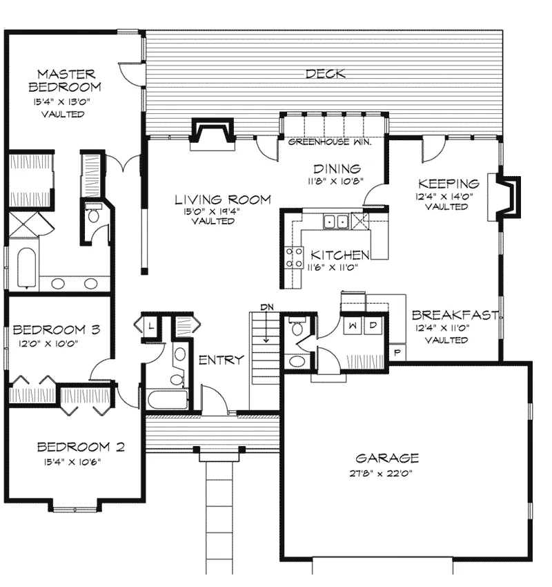Ranch House Plan First Floor - Prior Lake Country Home 072D-0224 - Shop House Plans and More