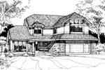 Modern House Plan Front of Home - Grandview Place Tudor Home 072D-0256 - Search House Plans and More