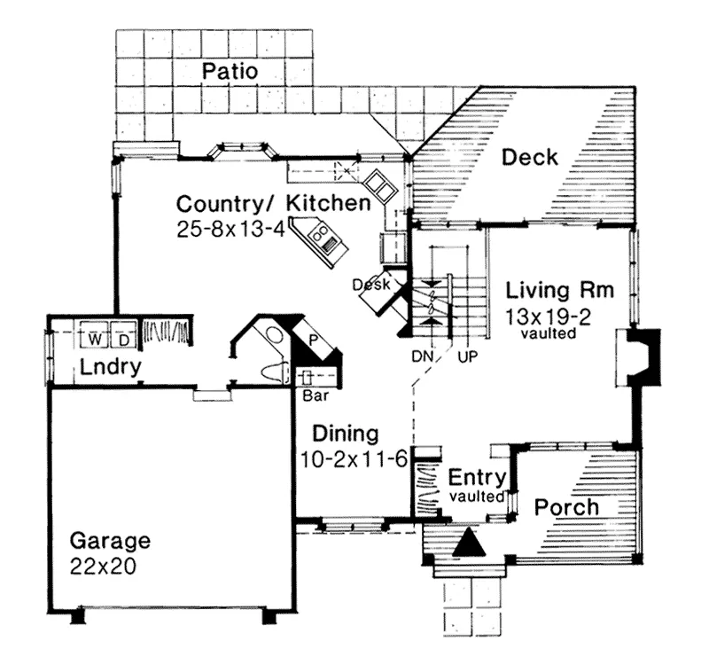 Rustic House Plan First Floor - Monroe Hill Rustic Home 072D-0257 - Shop House Plans and More