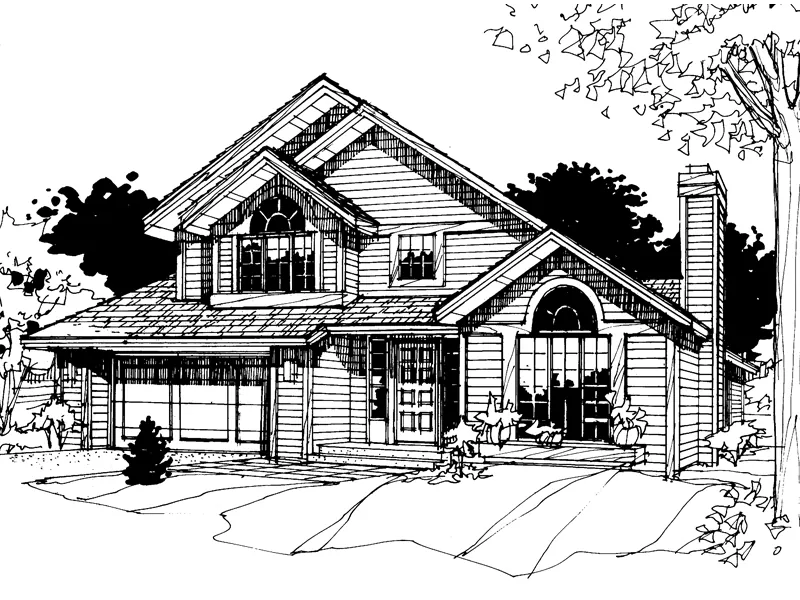 Traditional House Plan Front of Home - Banford Traditional Home 072D-0262 - Search House Plans and More