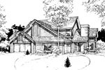 Modern House Plan Front of Home - Miriam Creek Classic Duplex 072D-0266 - Shop House Plans and More
