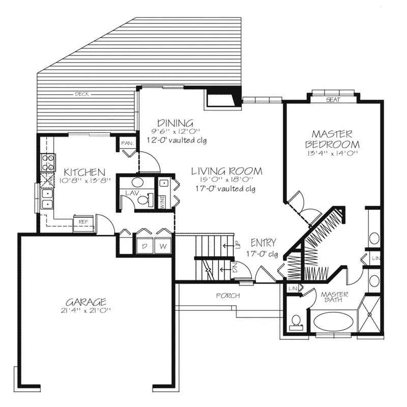 Modern House Plan First Floor - Oakleigh Woods Traditional Home 072D-0280 - Shop House Plans and More
