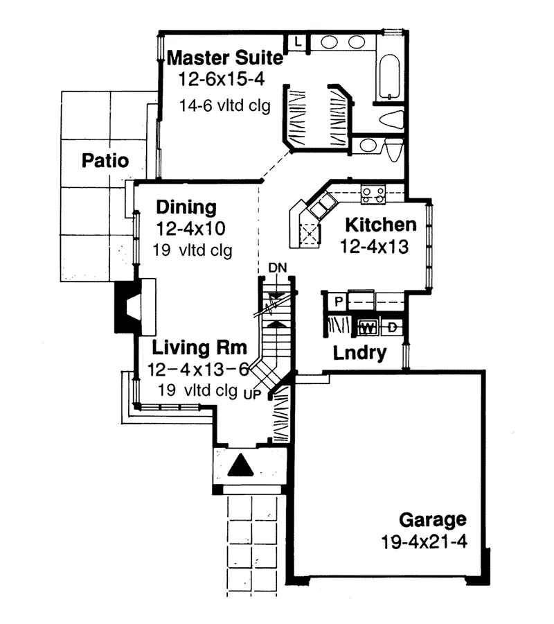 Southern House Plan First Floor - Padberg Tudor Home 072D-0304 - Shop House Plans and More