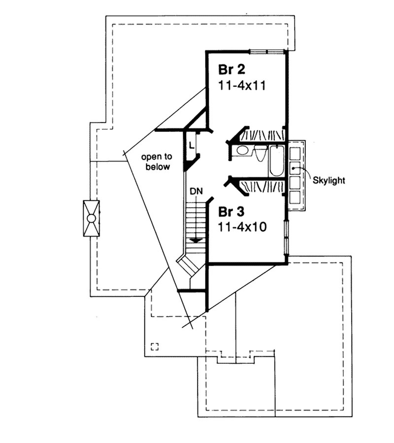 Southern House Plan Second Floor - Padberg Tudor Home 072D-0304 - Shop House Plans and More
