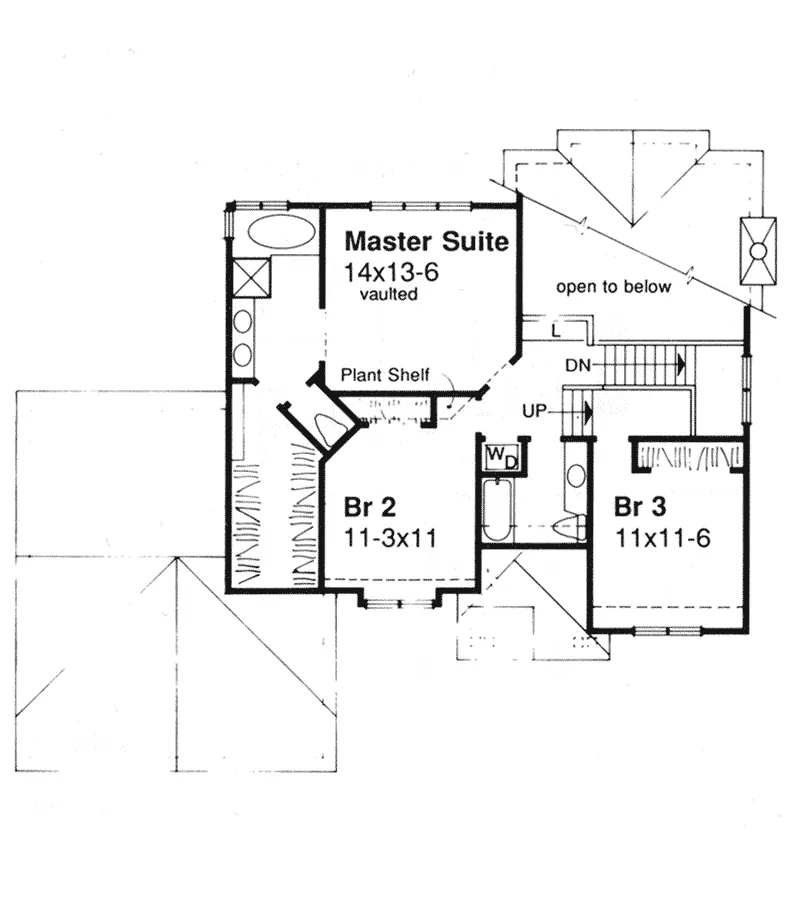 Craftsman House Plan Second Floor - Kingsbrook Traditional Home 072D-0310 - Search House Plans and More