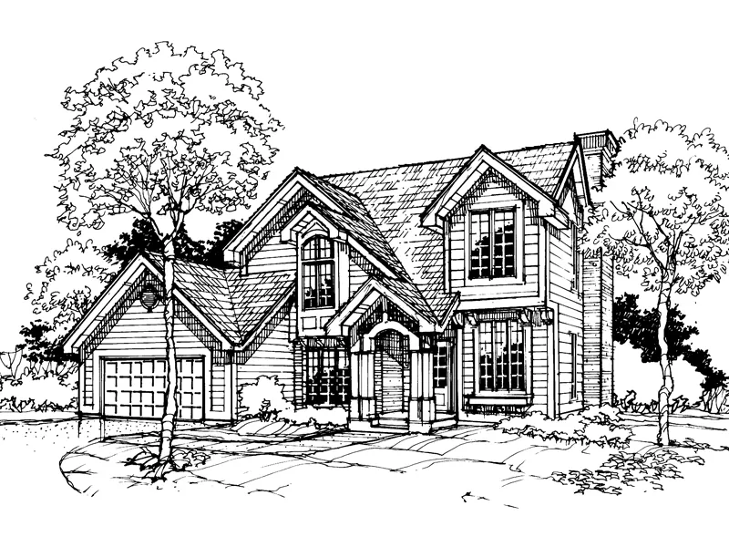 Craftsman House Plan Front of Home - Kingsbrook Traditional Home 072D-0310 - Search House Plans and More