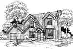 Craftsman House Plan Front of Home - Kingsbrook Traditional Home 072D-0310 - Search House Plans and More