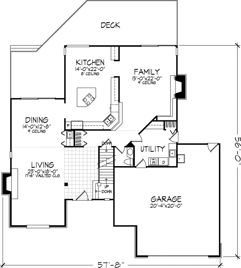 Craftsman House Plan First Floor - Chula Arts and Crafts Home 072D-0312 - Search House Plans and More