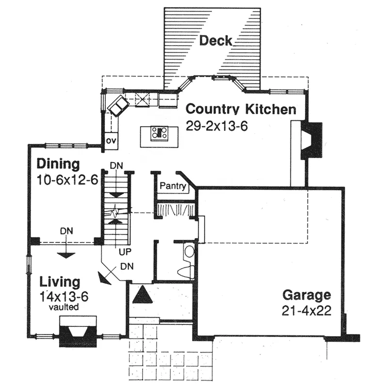 Southern House Plan First Floor - Mona Hill Traditional Home 072D-0331 - Shop House Plans and More