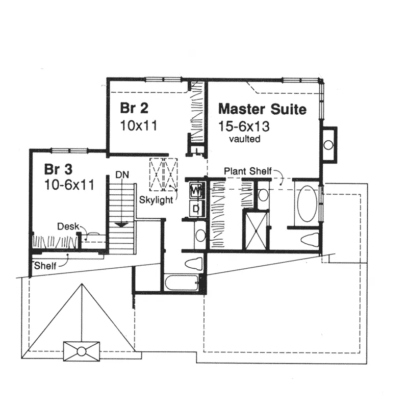 Southern House Plan Second Floor - Mona Hill Traditional Home 072D-0331 - Shop House Plans and More